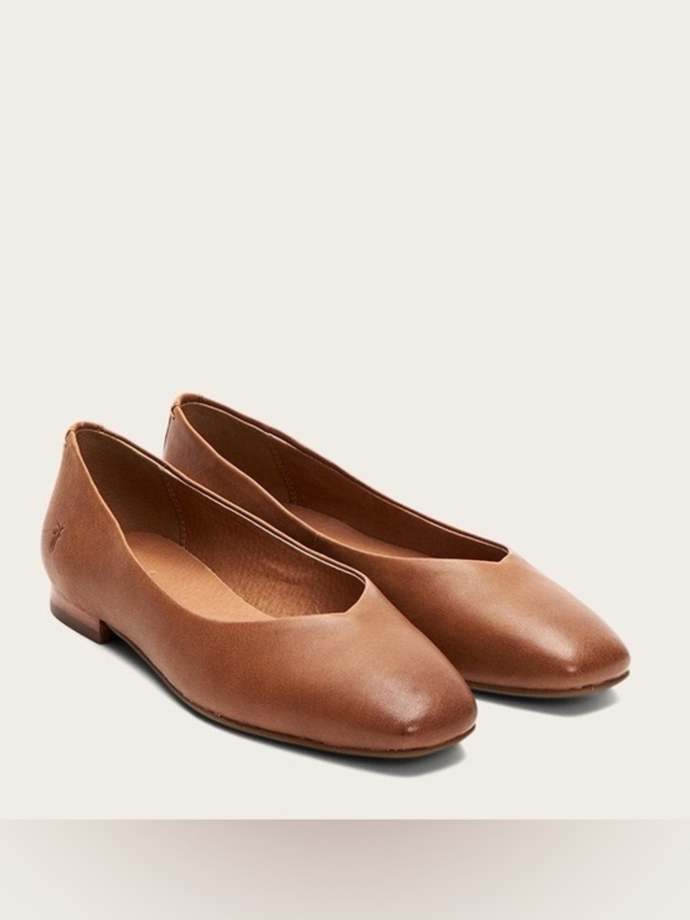 Frye Leather Square-Toe Flats
